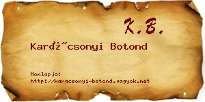 Karácsonyi Botond névjegykártya