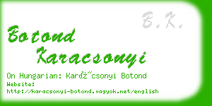 botond karacsonyi business card